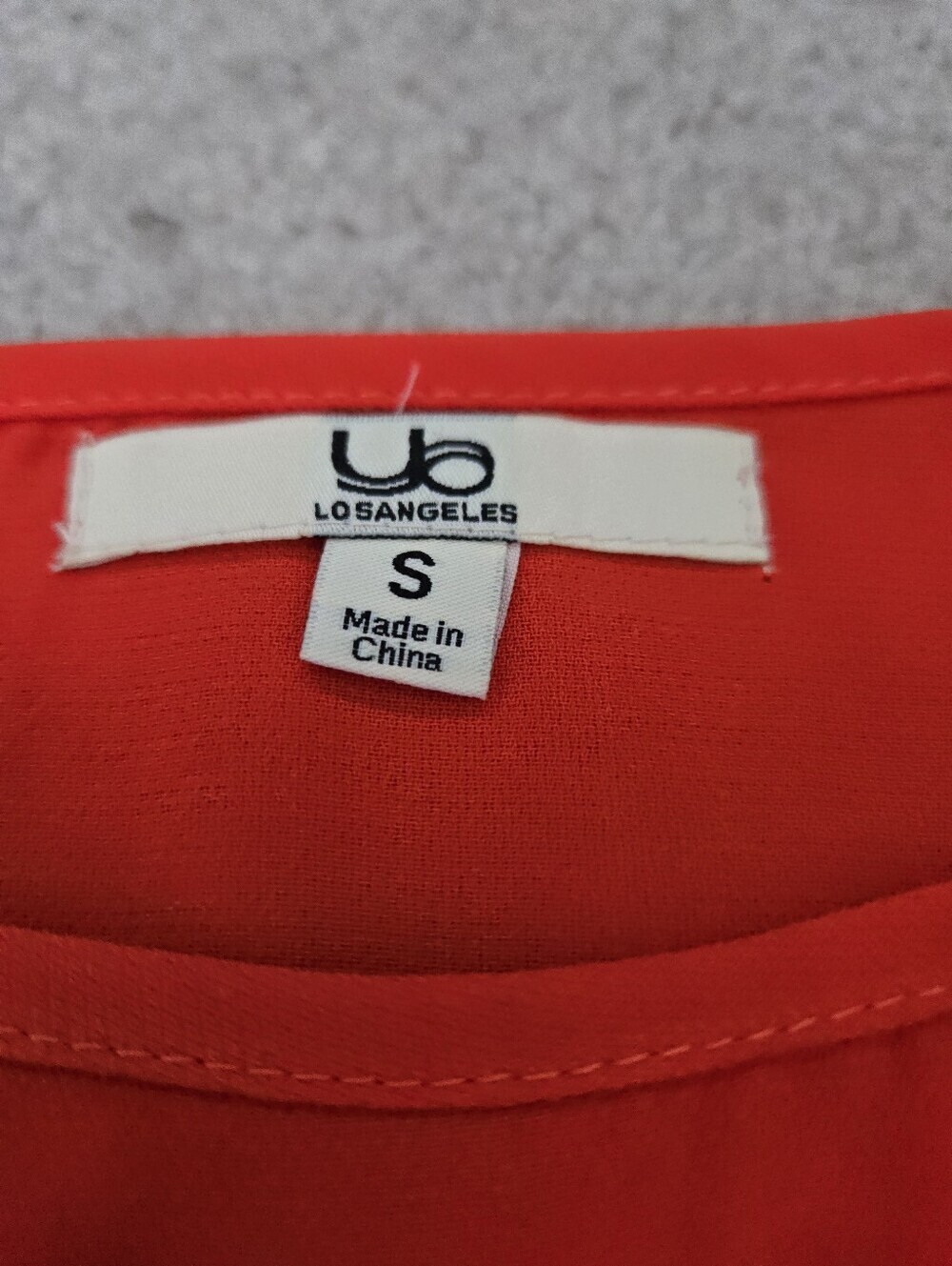 Ya Los Angeles Bright Orange Dress With Navy Embroidery. Belted Dress. Size Sm - Picture 9 of 12
